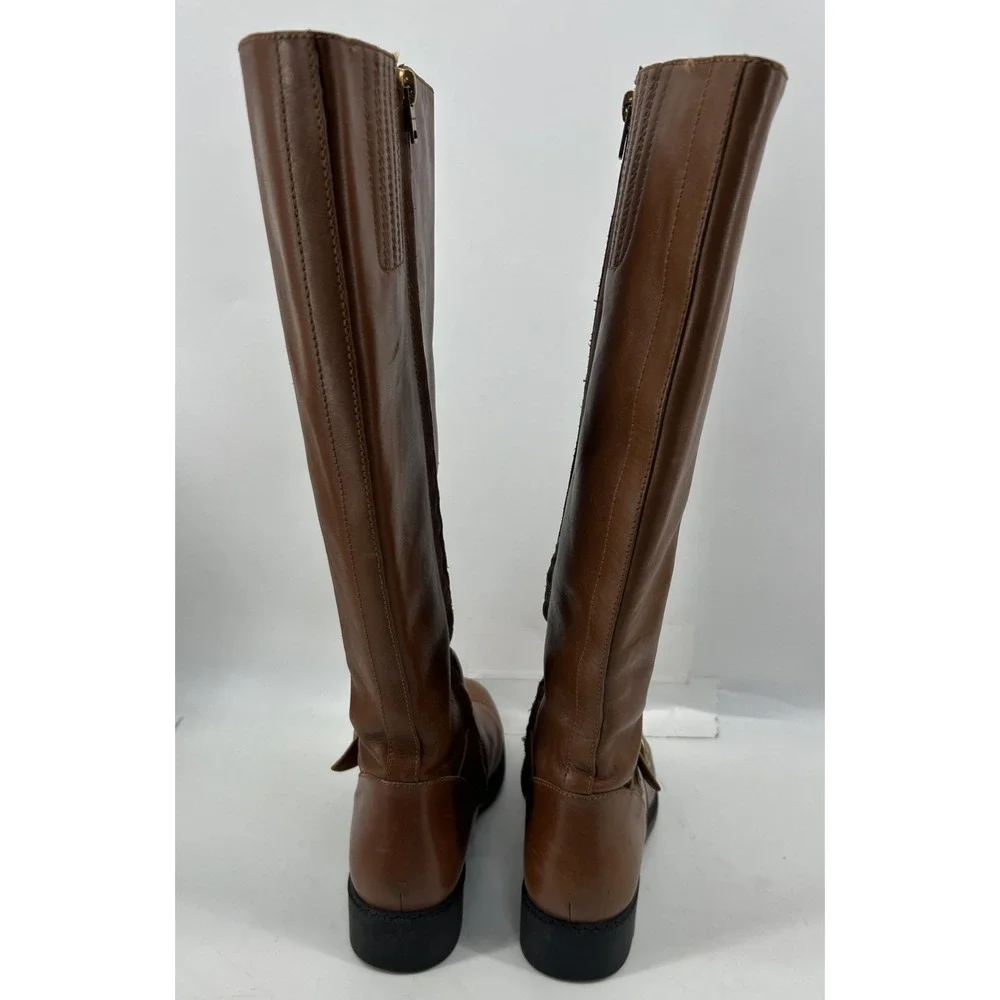 Coach Rory II Leather‎ Riding Boots Brown FG3096 Women's Size 6C
